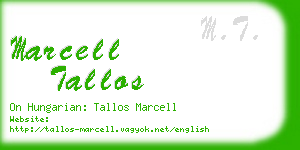 marcell tallos business card